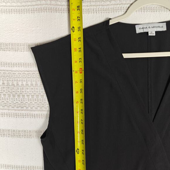 Emma & Michele Black Sleeveless V-Neck Dressy Romper Size XL NEW - Picture 5 of 9